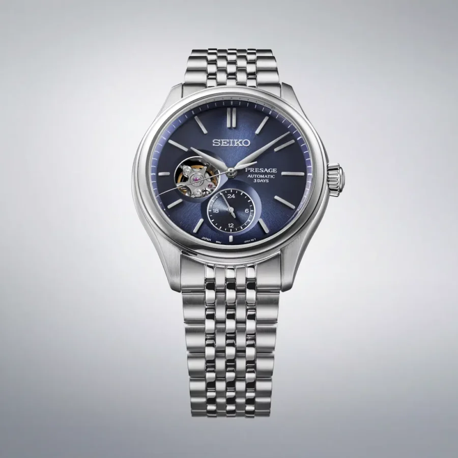 Seiko Presage Classic Series 'Aiiro' Open Heart - Image 3