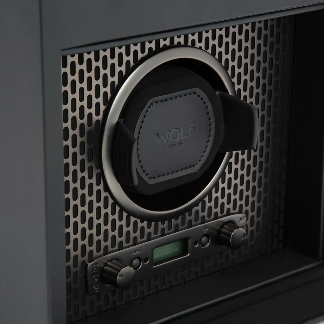 WOLF Axis Single Watch Winder With Storage - Image 3