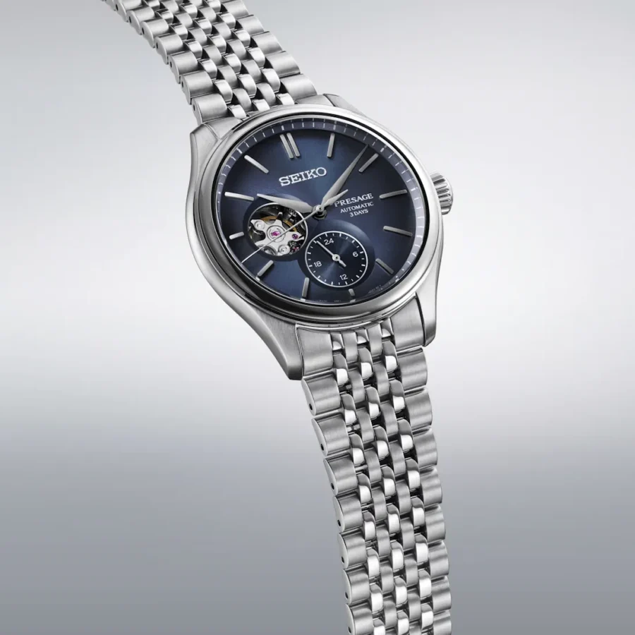 Seiko Presage Classic Series 'Aiiro' Open Heart - Image 4