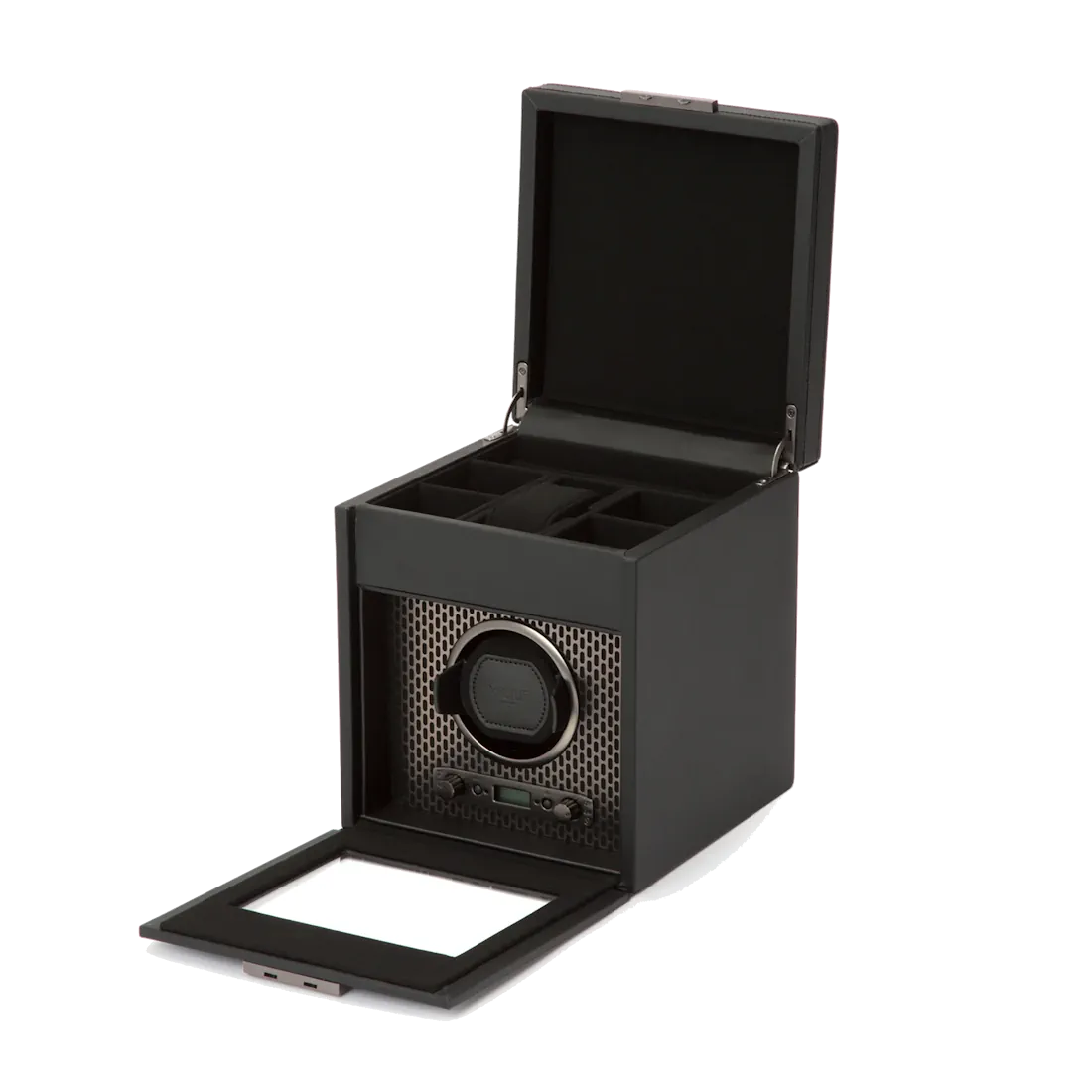 WOLF Axis Single Watch Winder With Storage
